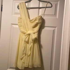 Kate Moss for Top Shop one shoulder yellow dress